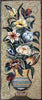 Roses and Lilies Floral Mosaic Mural