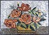 Peonies Flower Basket Mosaic