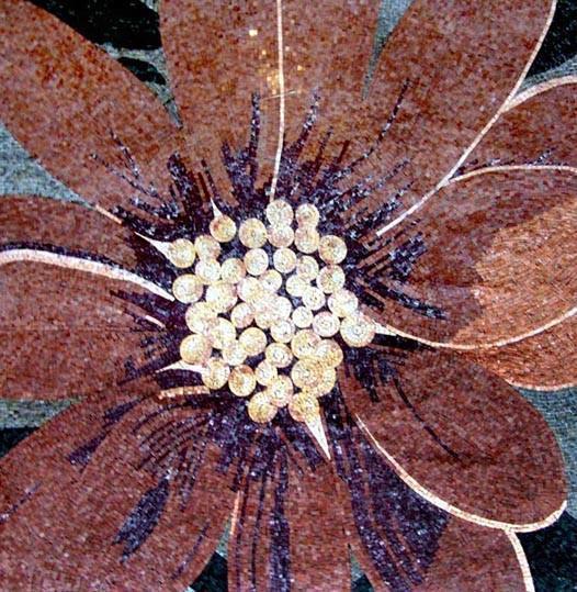 The Red Cymbidium Flower Mosaic