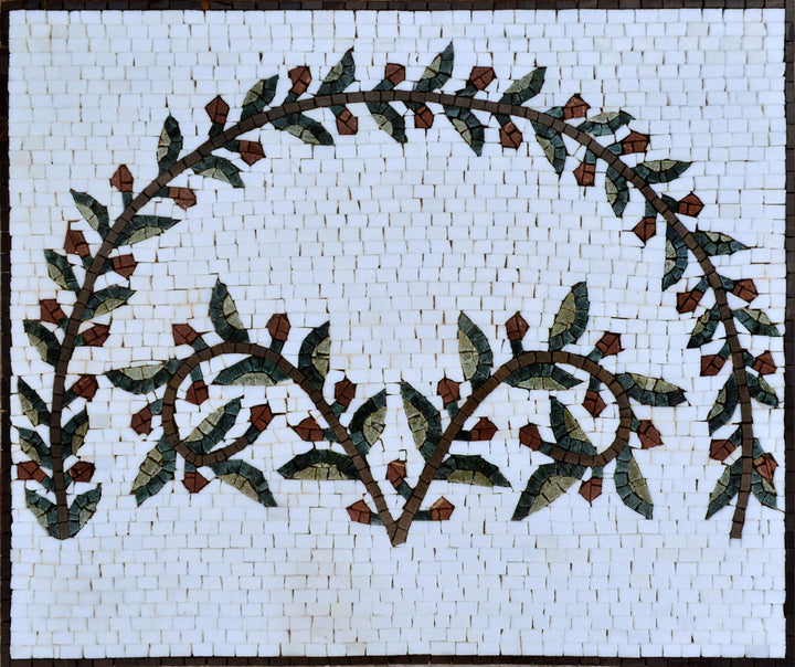Greek Mosaic Pattern - Olive Branch