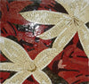 Mosaic Wall Art - Red Lilly Flowers
