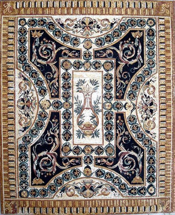 Flower Stone Carpet Mosaic Floor