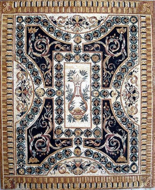 Flower Stone Carpet Mosaic Floor