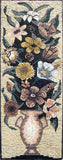 Floral mosaic tiles