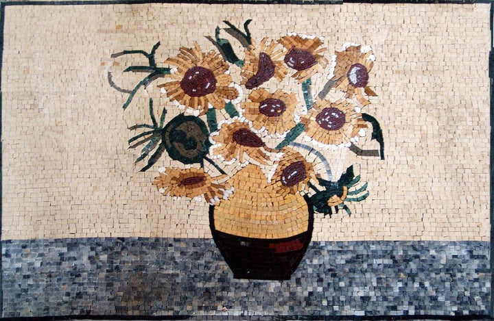 Vincent Van Gogh Tournesols" - Mosaic Reproduction"