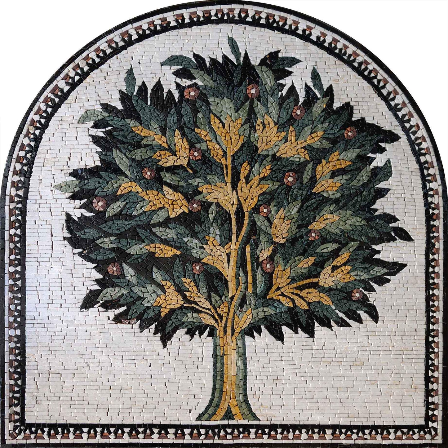 Arched biblical Tree Mosaic Wall Art
