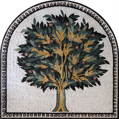 Arched biblical Tree Mosaic Wall Art