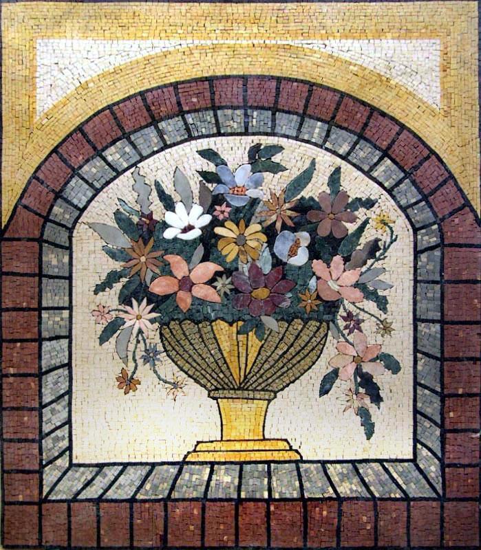 Mosaic Wall Art - Floral Outdoor