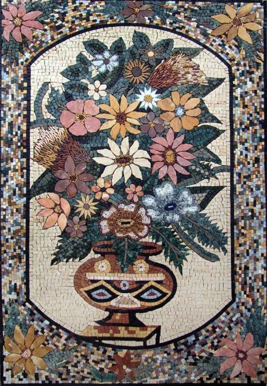 Mosaic Art - Floral Roman Style