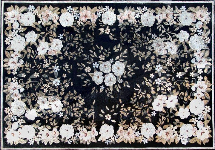 Flowers Rug Floor Mosaic