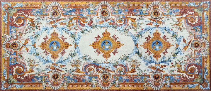 Royal Marble Mosaic Floor Rug