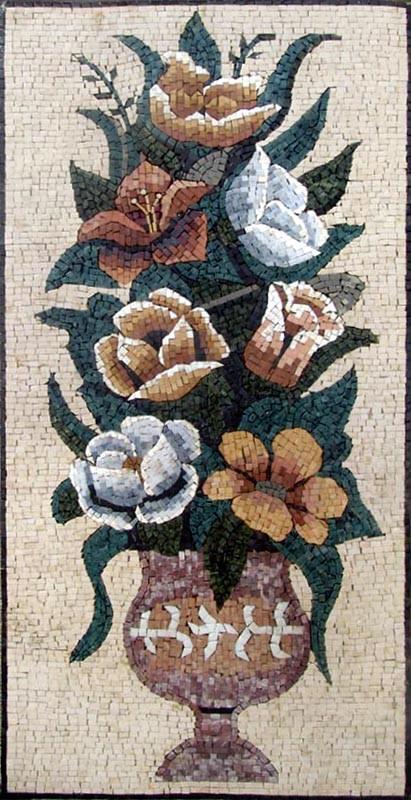 Mosaic Wall Art - Artisan Blossoms