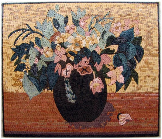 Mosaic Tile Art - Pink Carnations