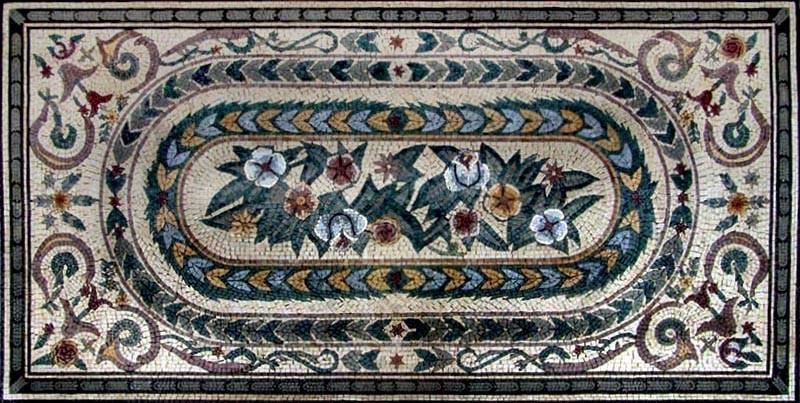 Flowers Mosaic Rug