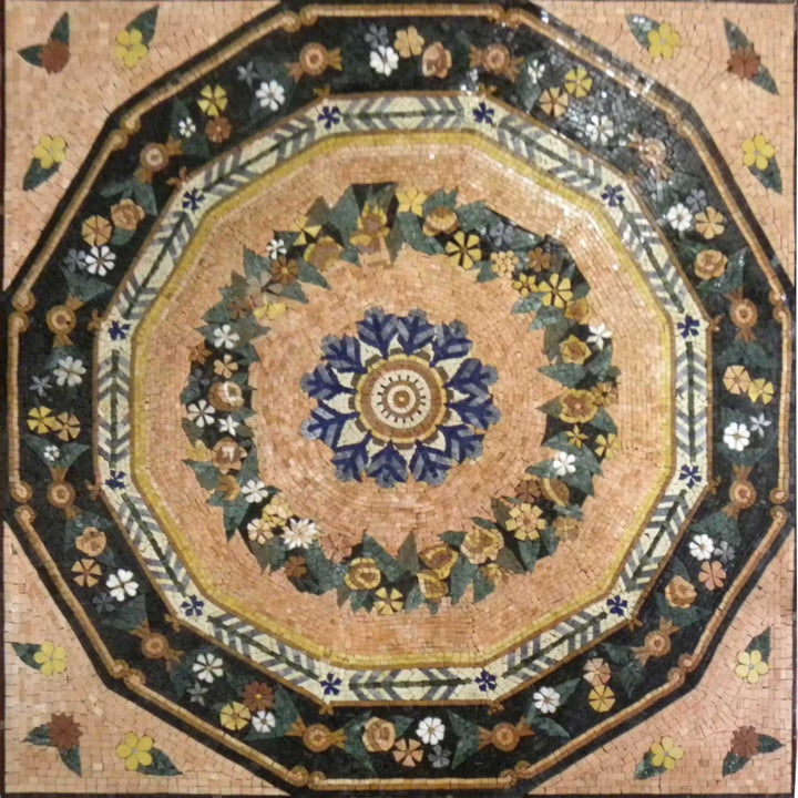 Polygon Flower Mosaic Panel - Anthia II