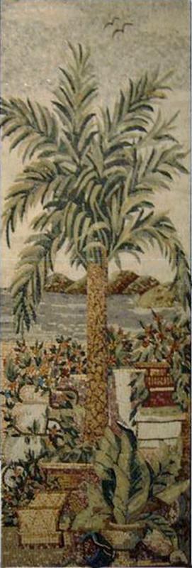 Palm Mosaic Handmade Mural