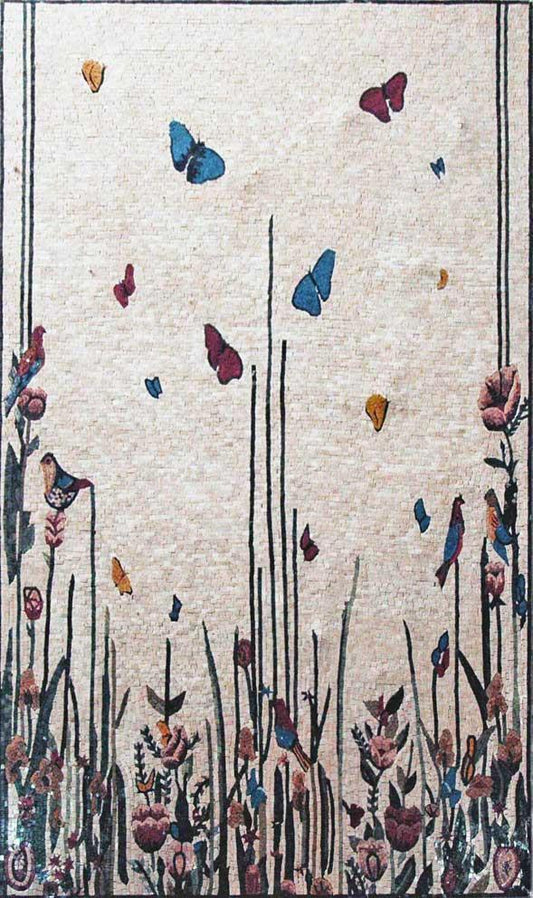Custom Mosaic - Flowery Butterflies
