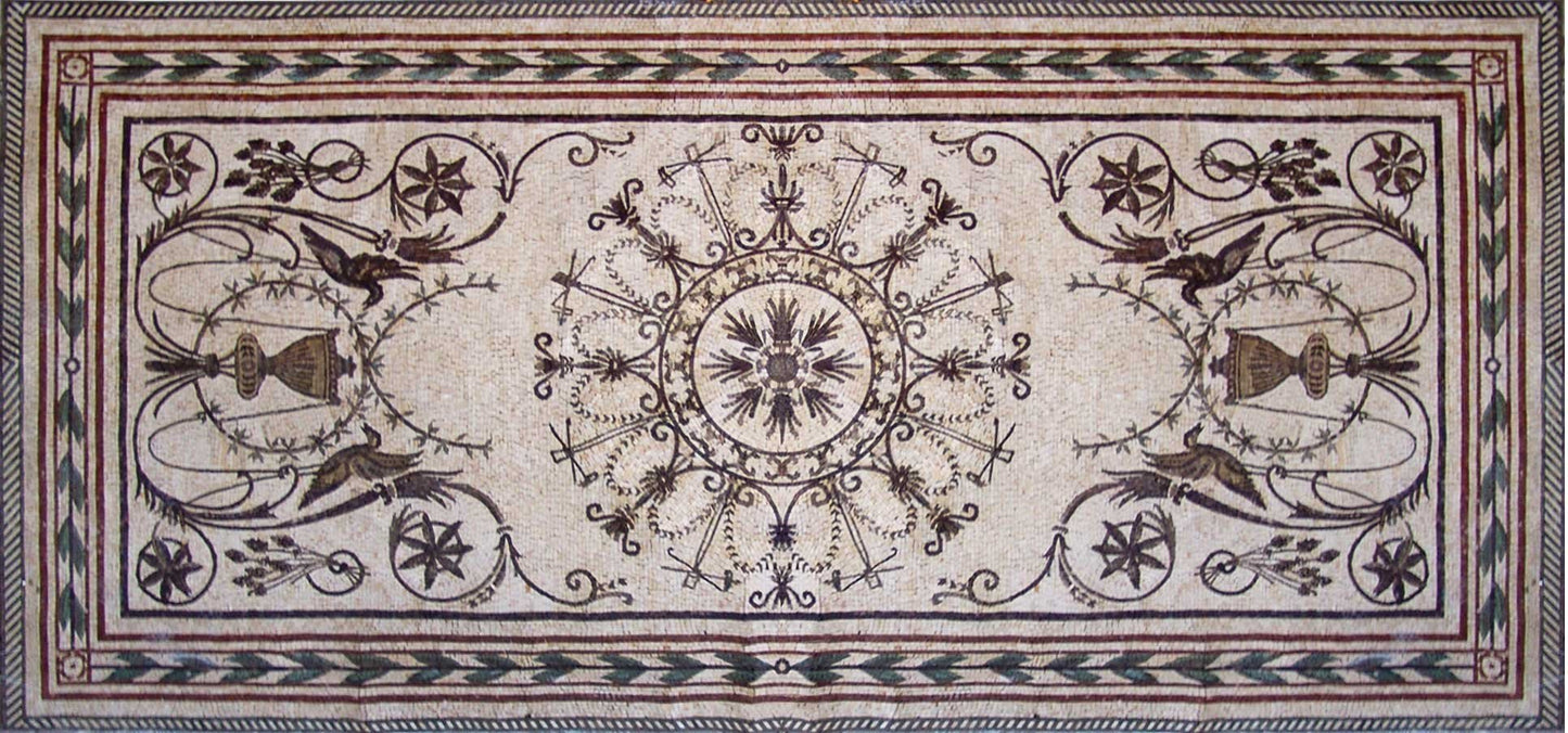 Floor Mosaic Stone Art Tile Handmade