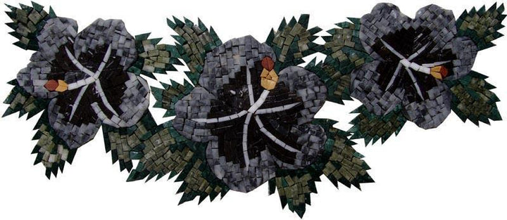 The Black Mistletoe Flower Mosaic