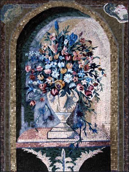 Mosaic Wall Art - Blue Accent