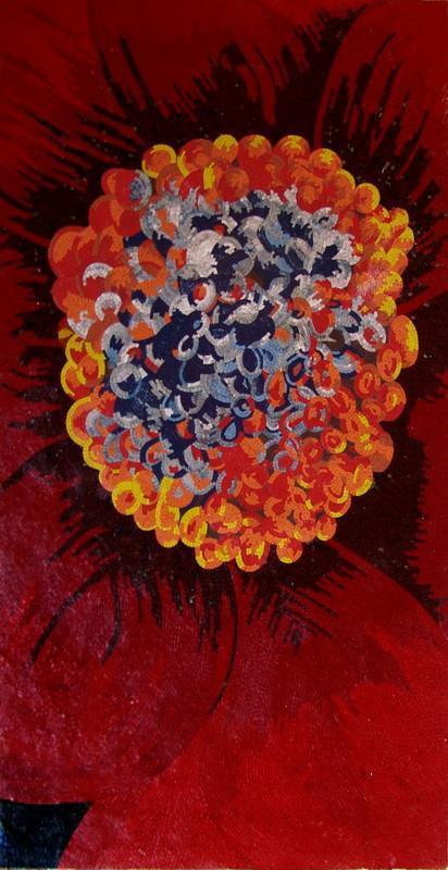 Mosaic Floral Art - Coquelicot