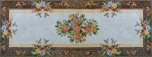Antique Blossoms Medallion - Rhode Mosaic