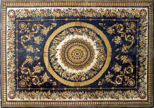 Floral Stone Mosaic Rug