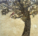 Tile Mosaic Art - Olive Tree