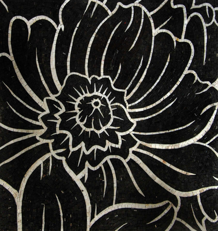 Mosaic Tile Patterns - Black Bloom