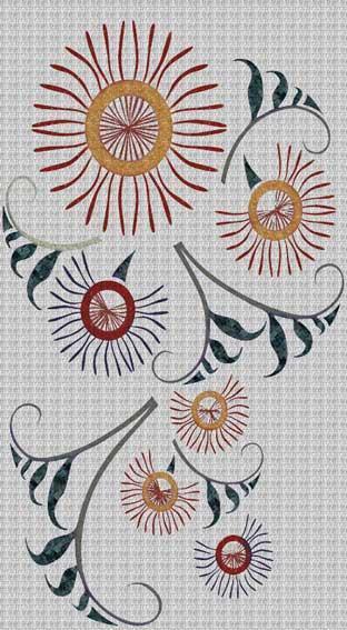 Mosaic Tile Art - Japan Blossoms