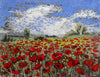 Mosaic Poppy Flower Field -