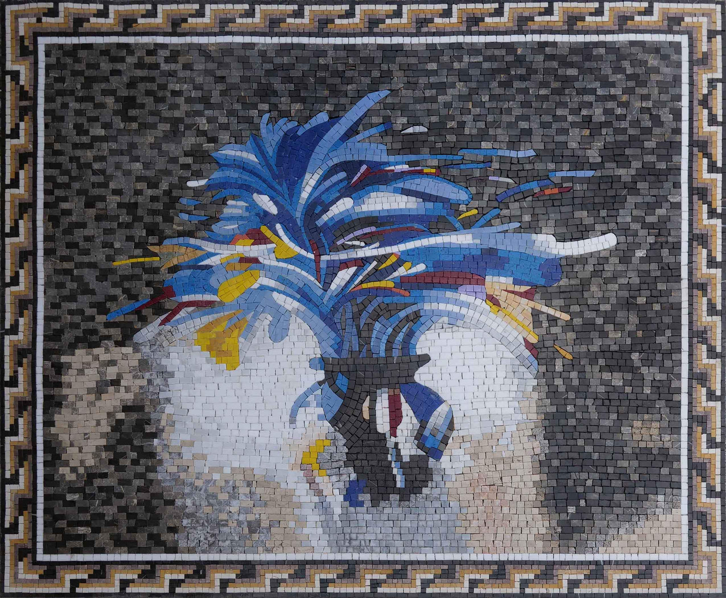 Abstract Vase - Mosaic Wall Art