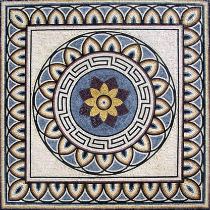 Greco-Roman Flower Mosaic - Aquila