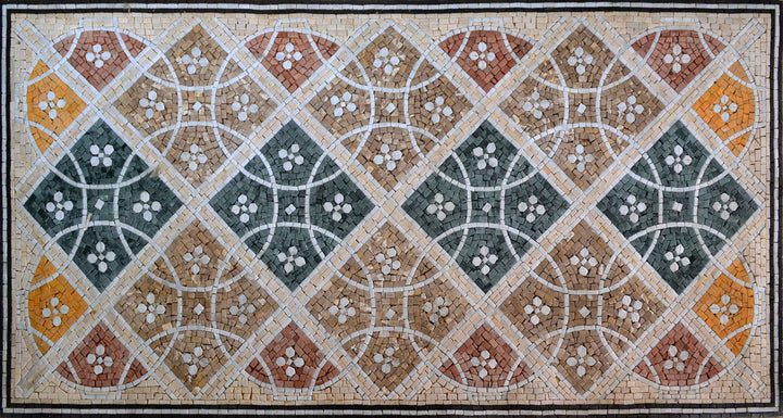 Geometric Floor Mosaic - Amelie IV