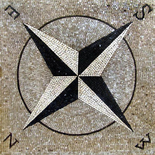 Nautical Star Mosaic - Wind Rose Mosaic