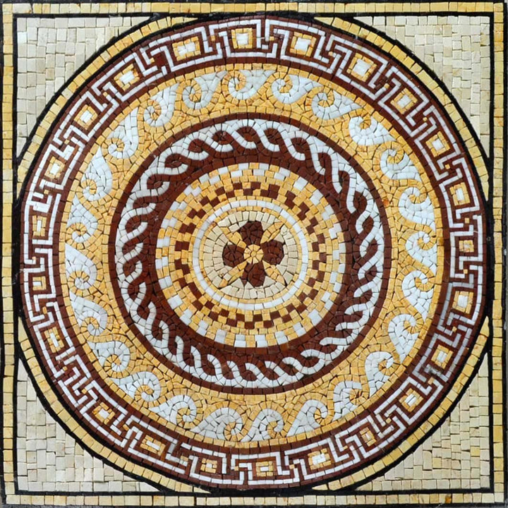 Greco-Roman Floral Mosaic - Dela III