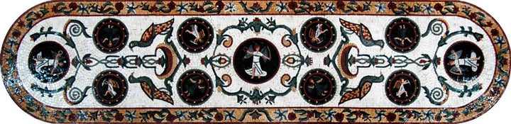 Rug Runner Floor Mosaic - Amoretti