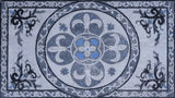 Rectangular Mosaic Rug - Floral Design
