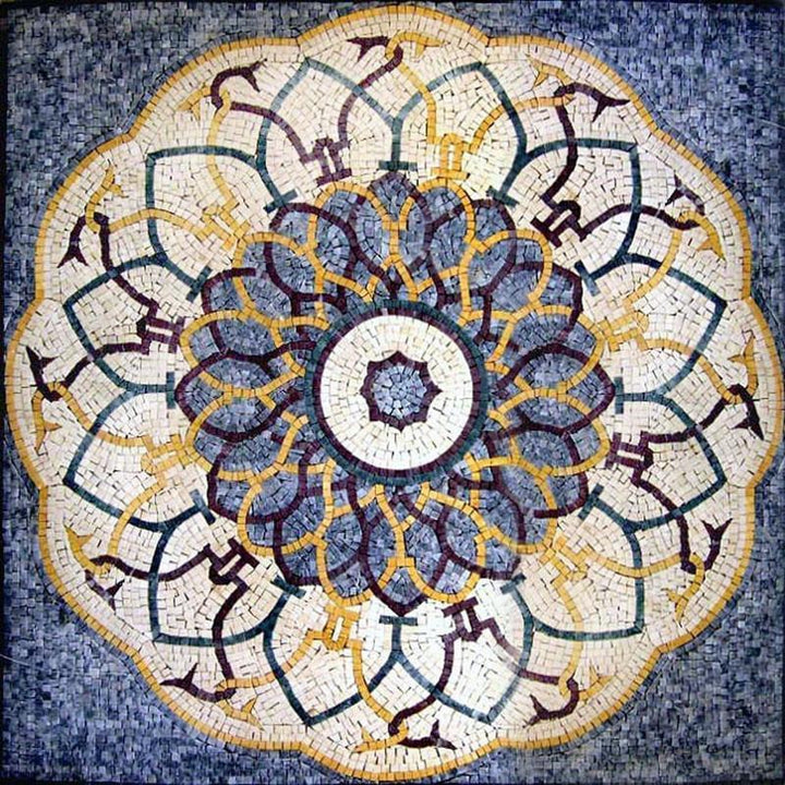 Geometric Floral Decor Tile - Nabil Mosaic
