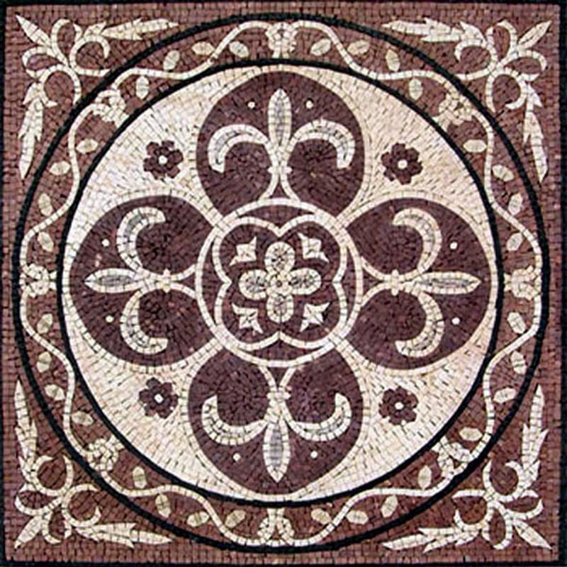 Fleur de Lis Marble Mosaic - Lyla