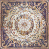Flowery Rug Marble Mosaic Floor Art Inlay
