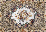 Floral Rectangular Mosaic Rug