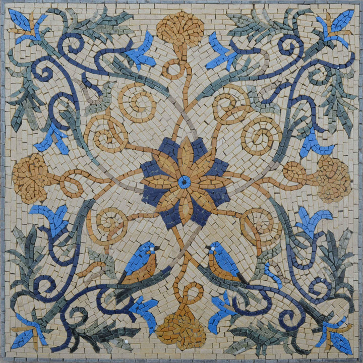 Vine and Flower Mosaic - Saniya II