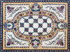 Rectangular Rug Marble Mosaic Floor Decor