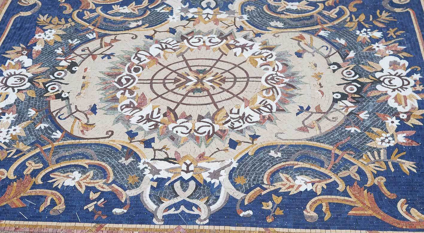 Floral Geometric Floor Mosaic III