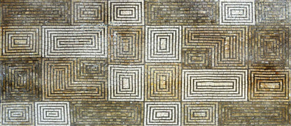 Rectangular Spiral Pattern-Geometric Mosaic