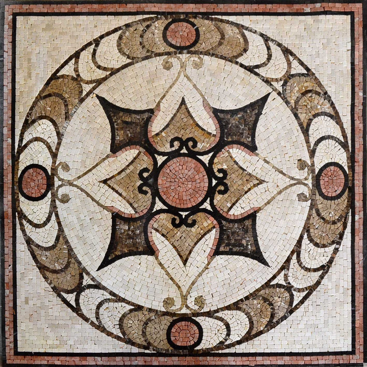 Arabesque Geometric Panel - Nara Mosaic