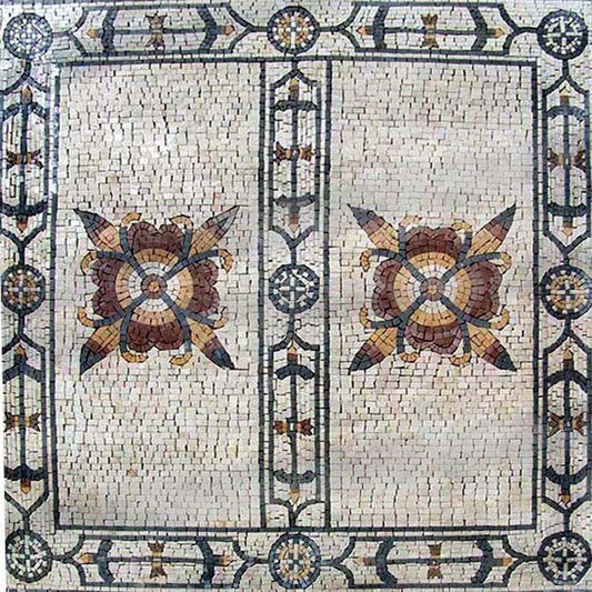 Double Floral Mosaic Panel - Clara