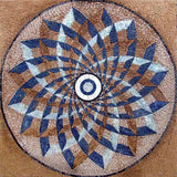 Geometric Blossom Mosaic Square - Ashi