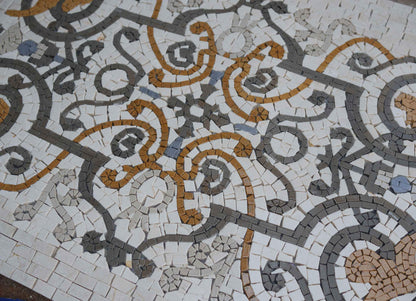 Floral Mosaic Rug Design - Pastel Floors